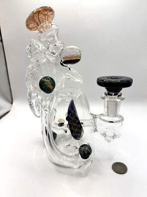 Gold &amp; Silver Fumed Turtle Bent Neck Rig