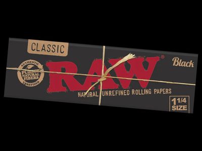 Raw Classic Black 1 1/4 Papers