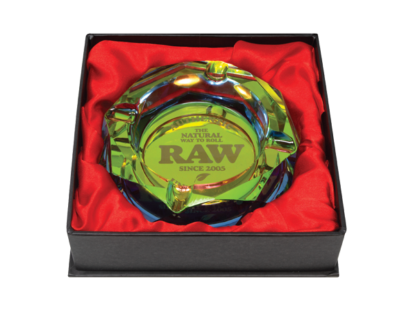 Raw Prism Glass Ashtray, Colour: Rainbow