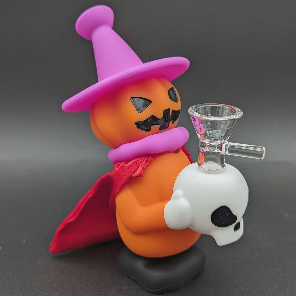 Pumpkin Witch Silicone Water Pipe