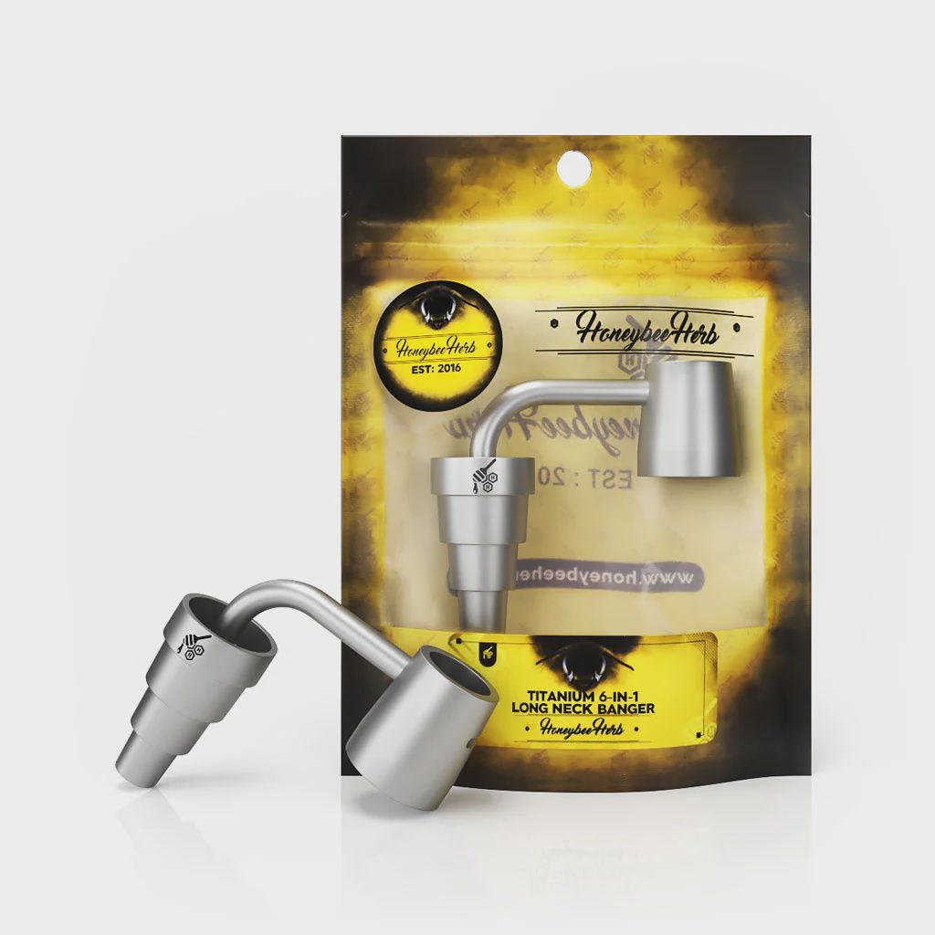 HoneyBee Herb Yellow Line Bangers, Style: Titanium 6-in-1 Original Enail