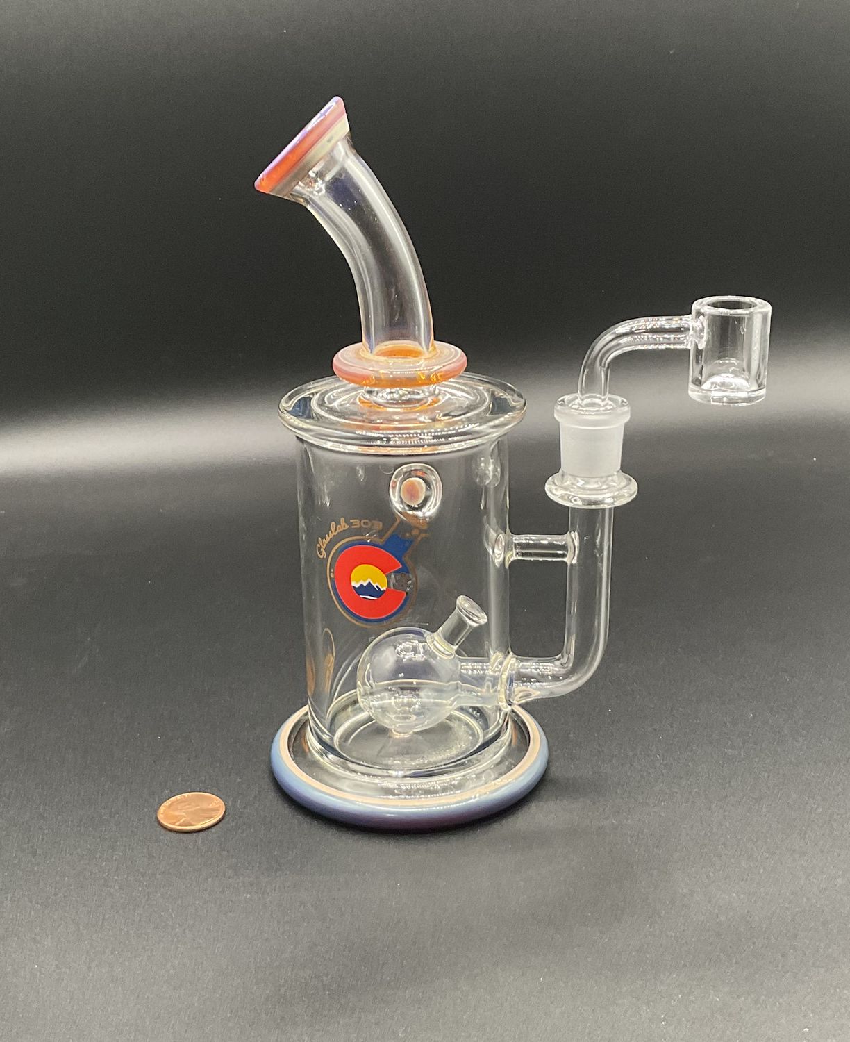 GlassLab 303 Bent Neck Globe Perc Rig