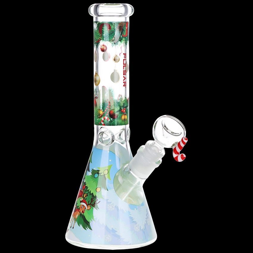 Pulsar Ho-Ho Holiday Glass Water Pipe