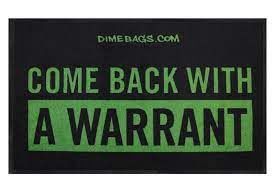 Welcome Mat Warrant Dime Bag, Color: Black