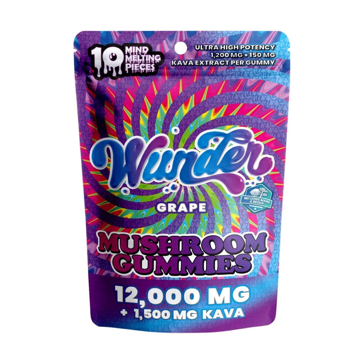 Wunder Mushroom Gummy, Flavor/Potency: Grape