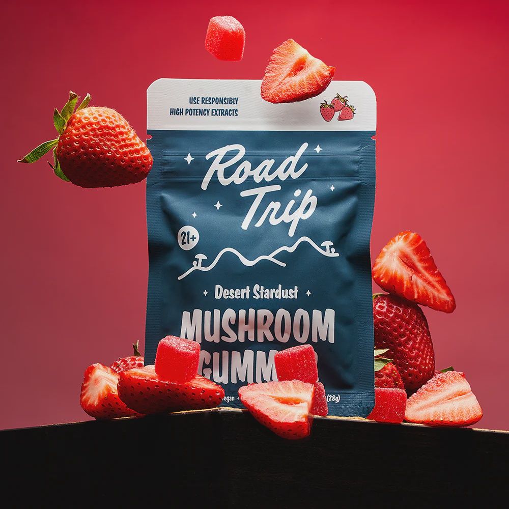 Road Trip Desert Stardust Magic Mushroom Gummies 8pk, Flavor: Strawberry