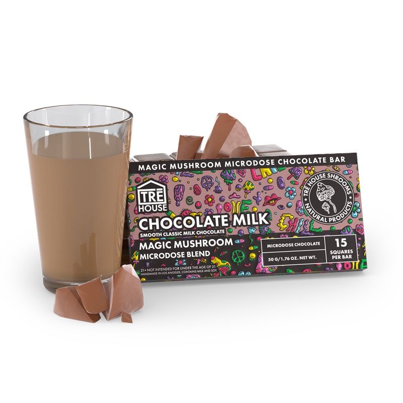 Tre House Mushroom Chocolate Bar, Flavor: Chocolate Milk