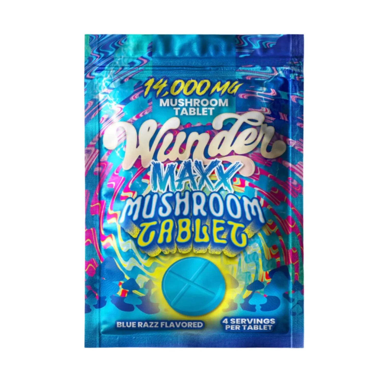 Wunder Maxx 14k Mushroom Tablet, Flavor: Blue Razz