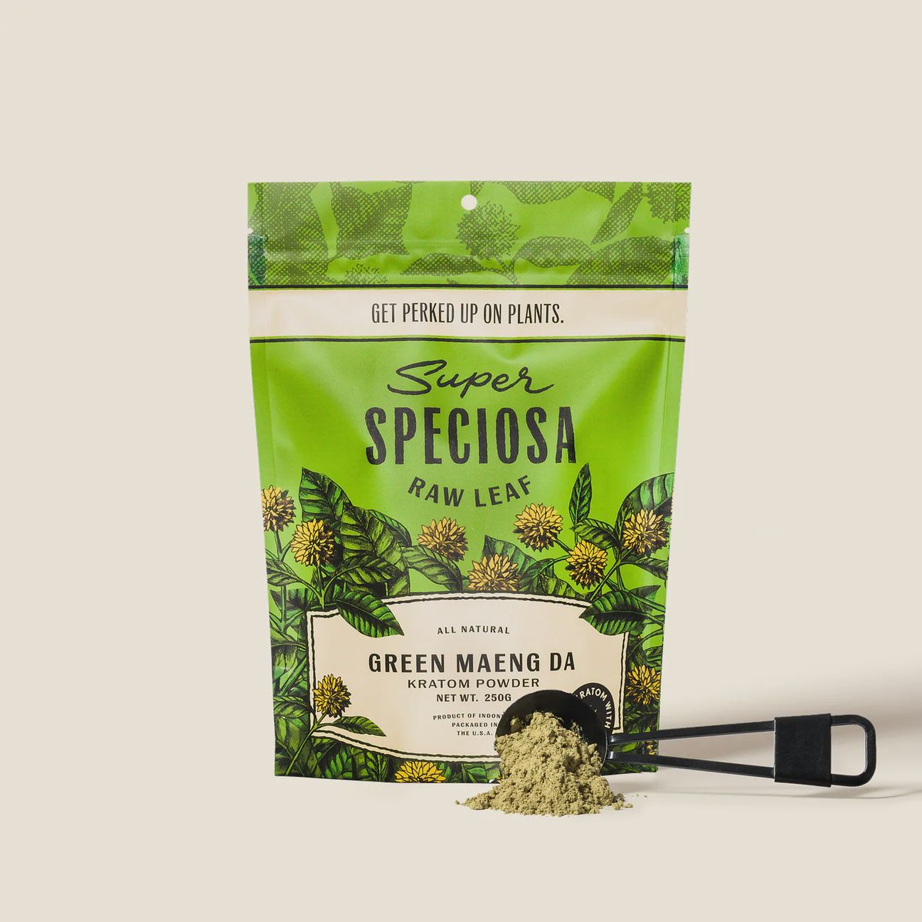 Super Speciosa Kratom Powder, Strain: Green Maeng Da (3.5oz)
