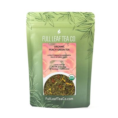 Organic Peach Green Tea 2oz, 30 Servings