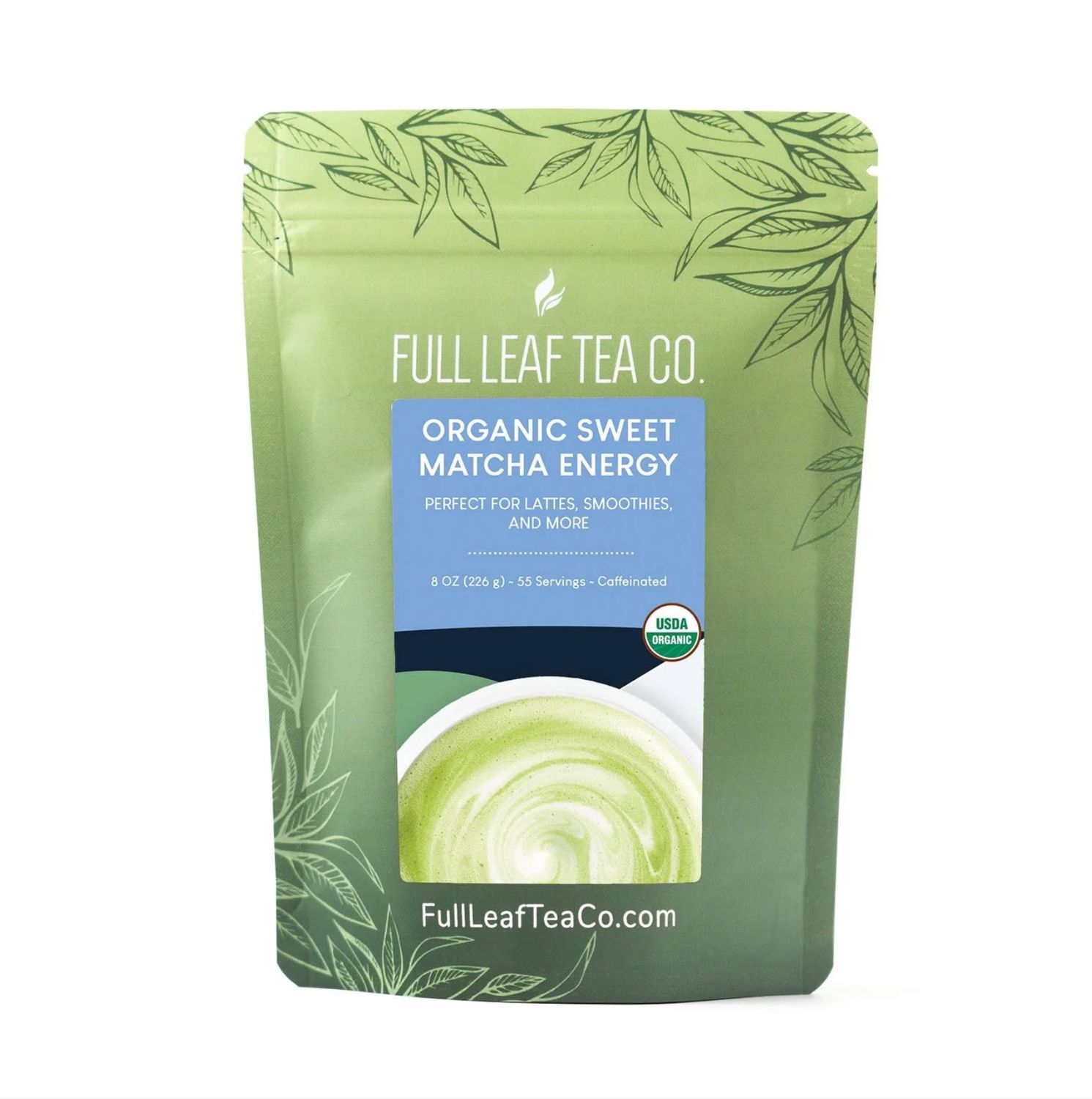 Organic Sweet Matcha Energy 2oz,  30 Servings
