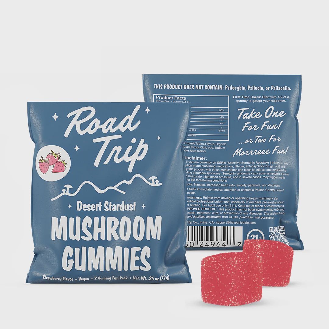 Road Trip Desert Stardust Magic Mushroom Gummies 2pk, Flavor: Strawberry