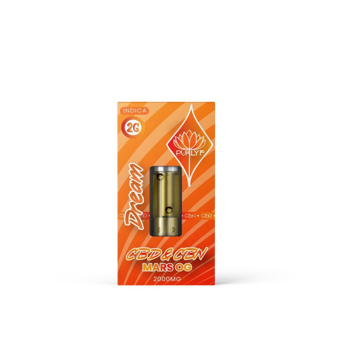 PURLYF 2g Cartridge, Strain: Mars OG Indica