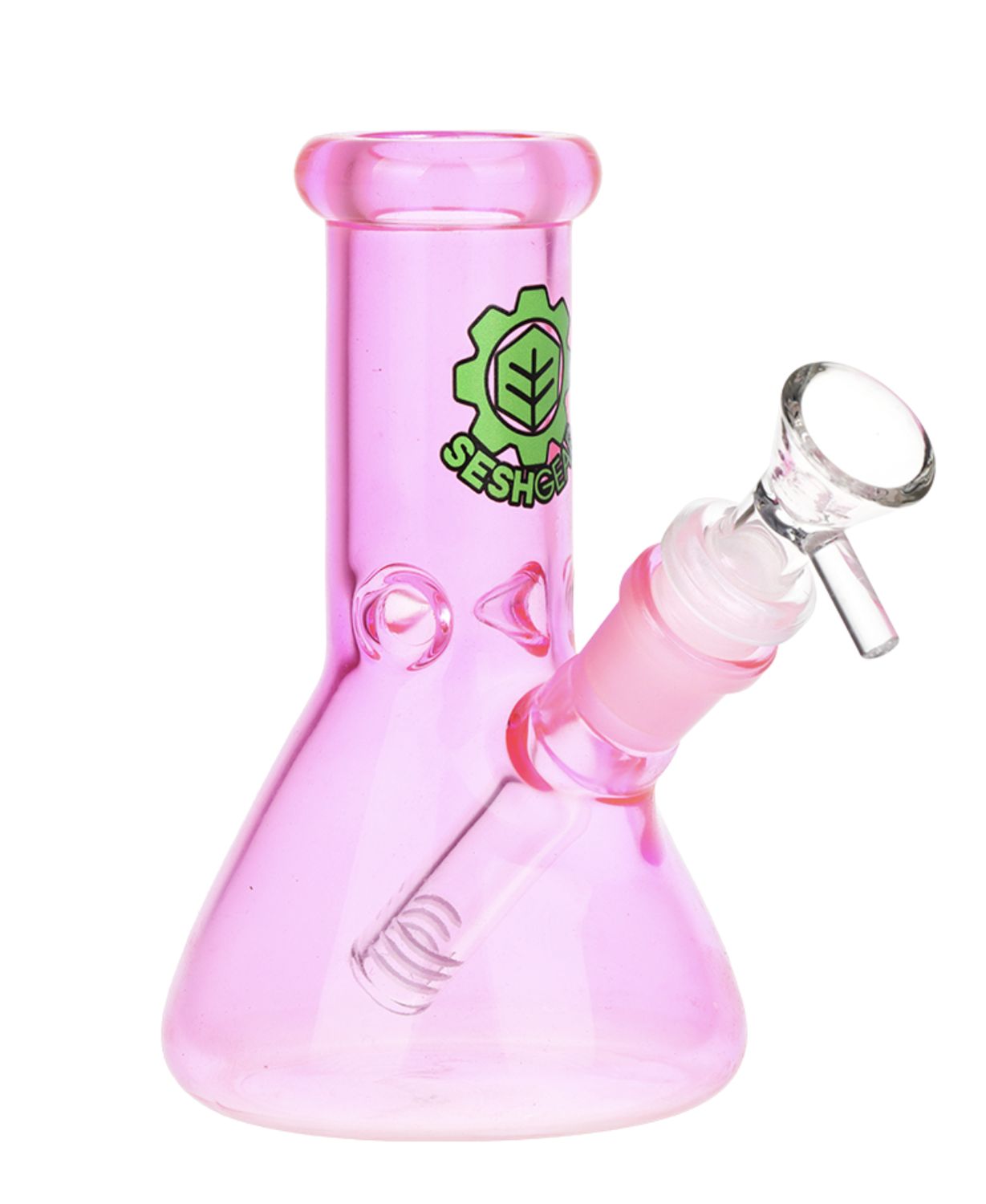 SeshGear Shorty 5.75" Beaker Water Pipe, Style: Light Pink