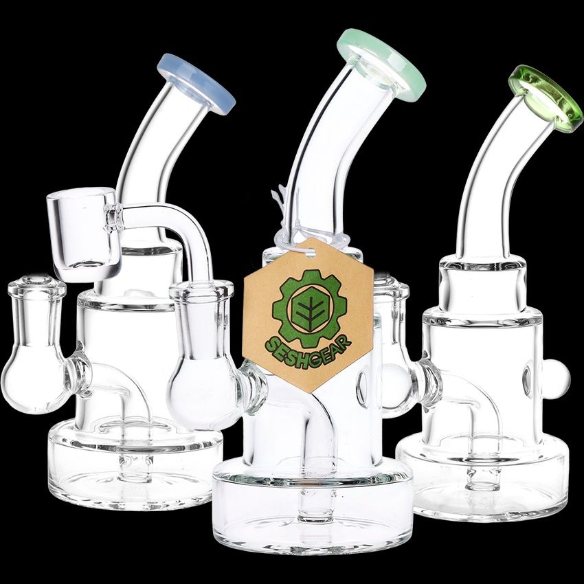 SeshGear Simplicity Glass Dab Rig - Asst Colors