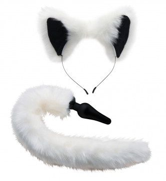 White Fox Tail - Anal Plug &amp; Ears