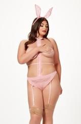 Baby got Curves - Tuxedo Bunny Lace Teddy