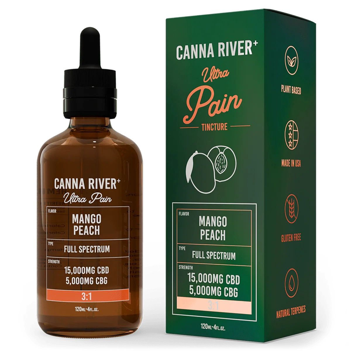 Pain - Full Spectrum CBD Tincture, Flavor: Mango Peach