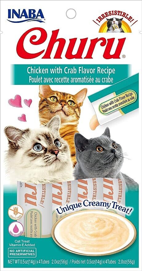 CIAO CHURU PUREES CHICKEN W/ CRAB 2 OZ 6 PK