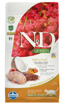 FARMINA QUINOA CAT SKIN COAT QUAIL 3.3#