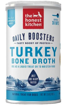 HONEST KITCHEN DAILY BOOSTERS INSTANT TURK BONE BROTH TUMERIC 3.6 OZ