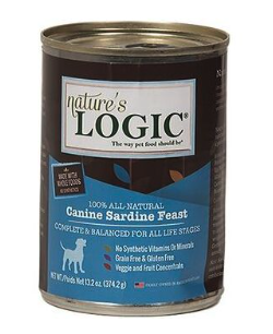 NATURE&#39;S LOGIC DOG CAN SARDINE 13.2 OZ