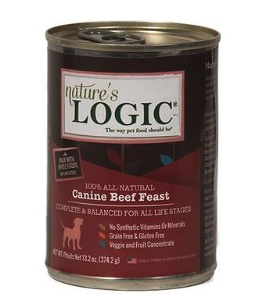 NATURE&#39;S LOGIC DOG CAN BEEF 13.2 OZ