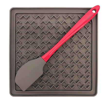 Messy Mutts Lick Mat w/Spatula 8x8