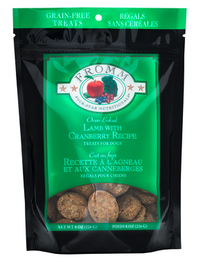 FROMM TREATS DOG LAMB CRANBERRY 8 OZ