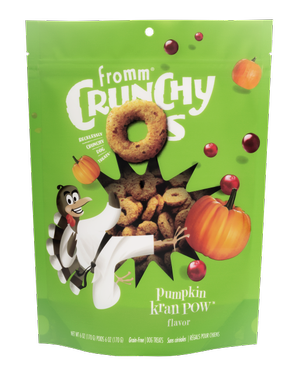 FROMM TREATS DOG CRUNCHY O&#39;S PUMPKIN KRAN POW 6 OZ