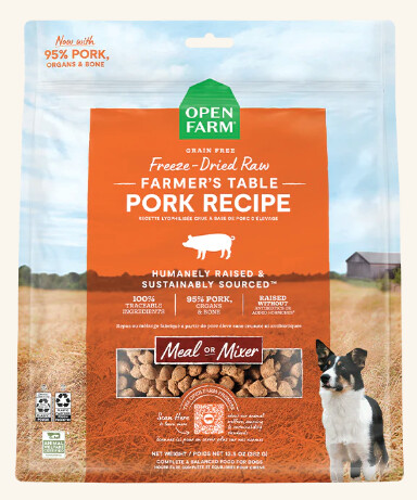 OPEN FARM DOG FD RAW PORK 3.5 OZ
