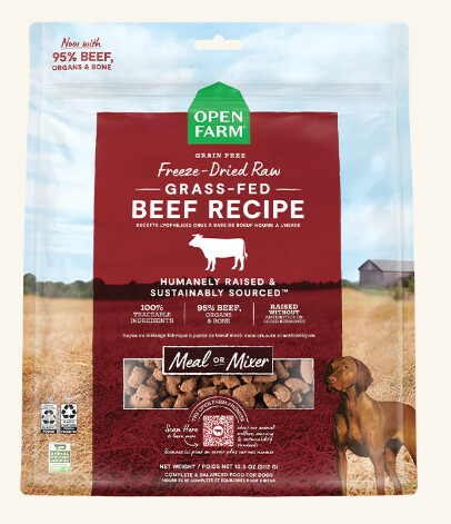 OPEN FARM DOG FD RAW BEEF 3.5 OZ
