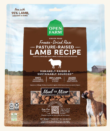 OPEN FARM DOG FD RAW LAMB 13.5 OZ