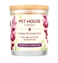 PET HOUSE CANDLE LAVENDER GREEN TEA 9OZ