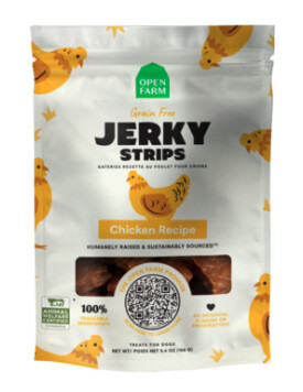 OPEN FARM JERKY STRIPS CHICKEN 5.6OZ