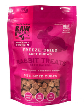 RAW DYNAMIC FD TREATS RABBIT 1.5OZ
