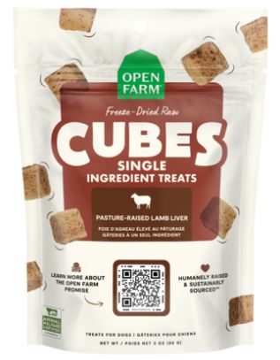OPEN FARM LAMB LIVER CUBES 3OZ
