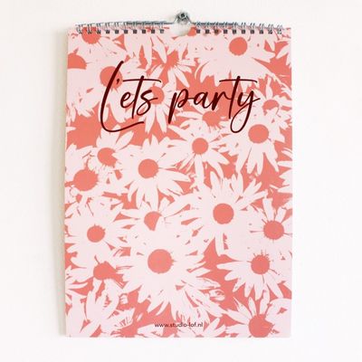 Bloemrijke verjaardagskalender A4