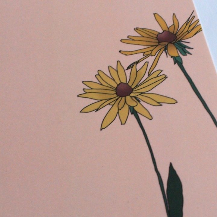 Zonnige Bloemen op Roze