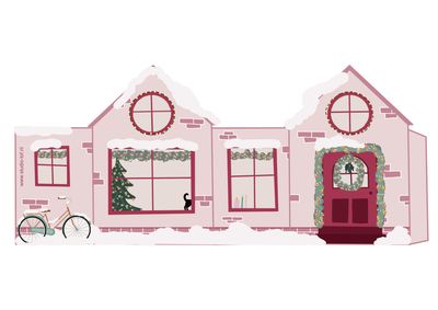 Kersthuisje – Gratis Printable 🎄✨