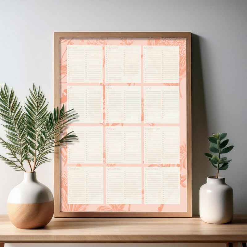 Peach botanische verjaardagskalender