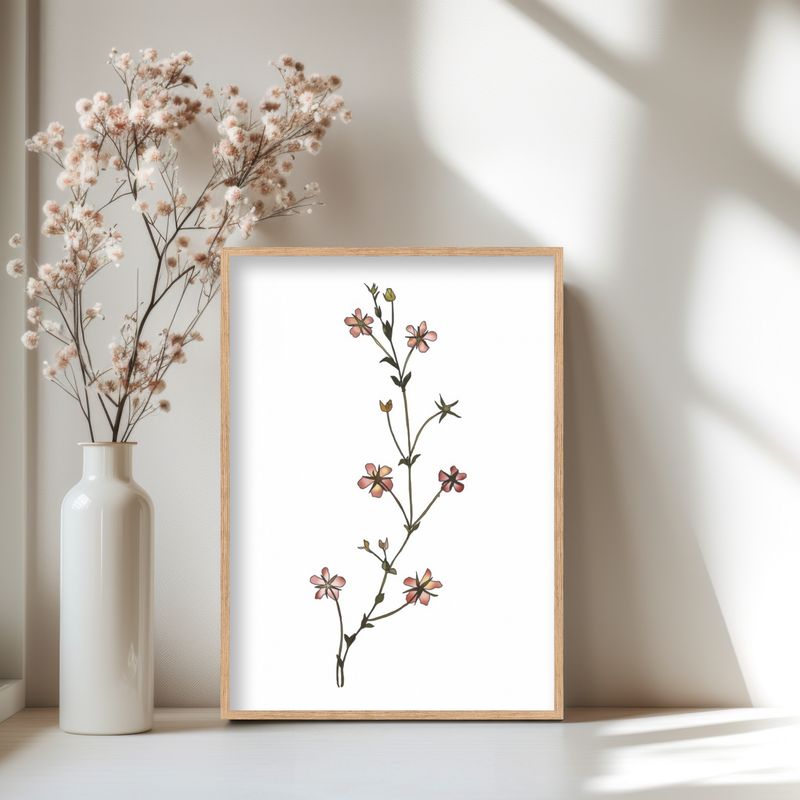 Roze bloemen poster 
