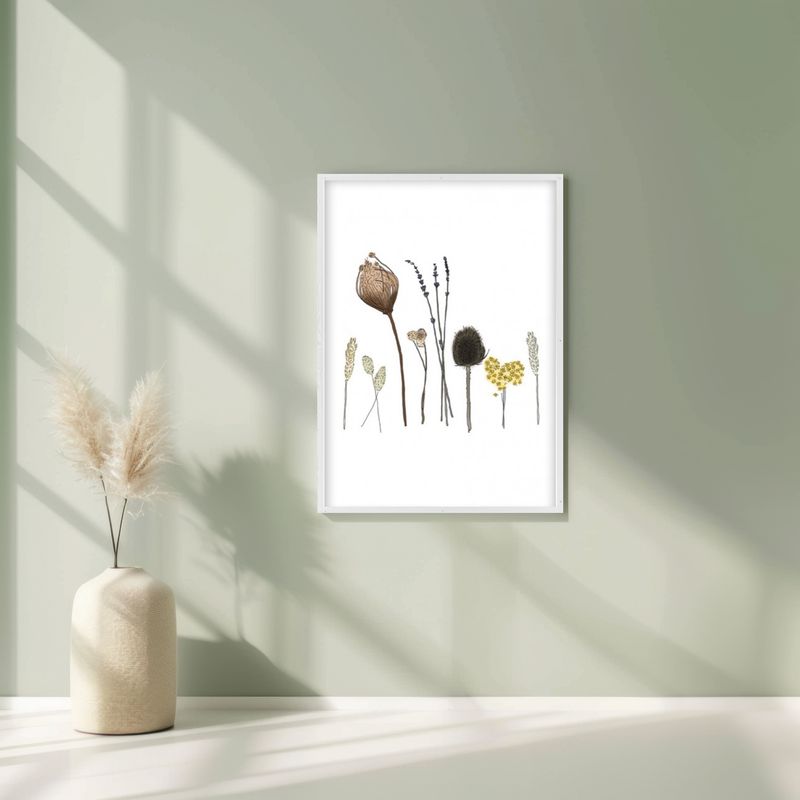 Droogbloemen poster Dried Flowers Autumn – botanische herfstposter