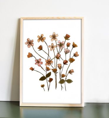 Botanische herfstposter Autumn Harmony – gedroogde bloemen poster