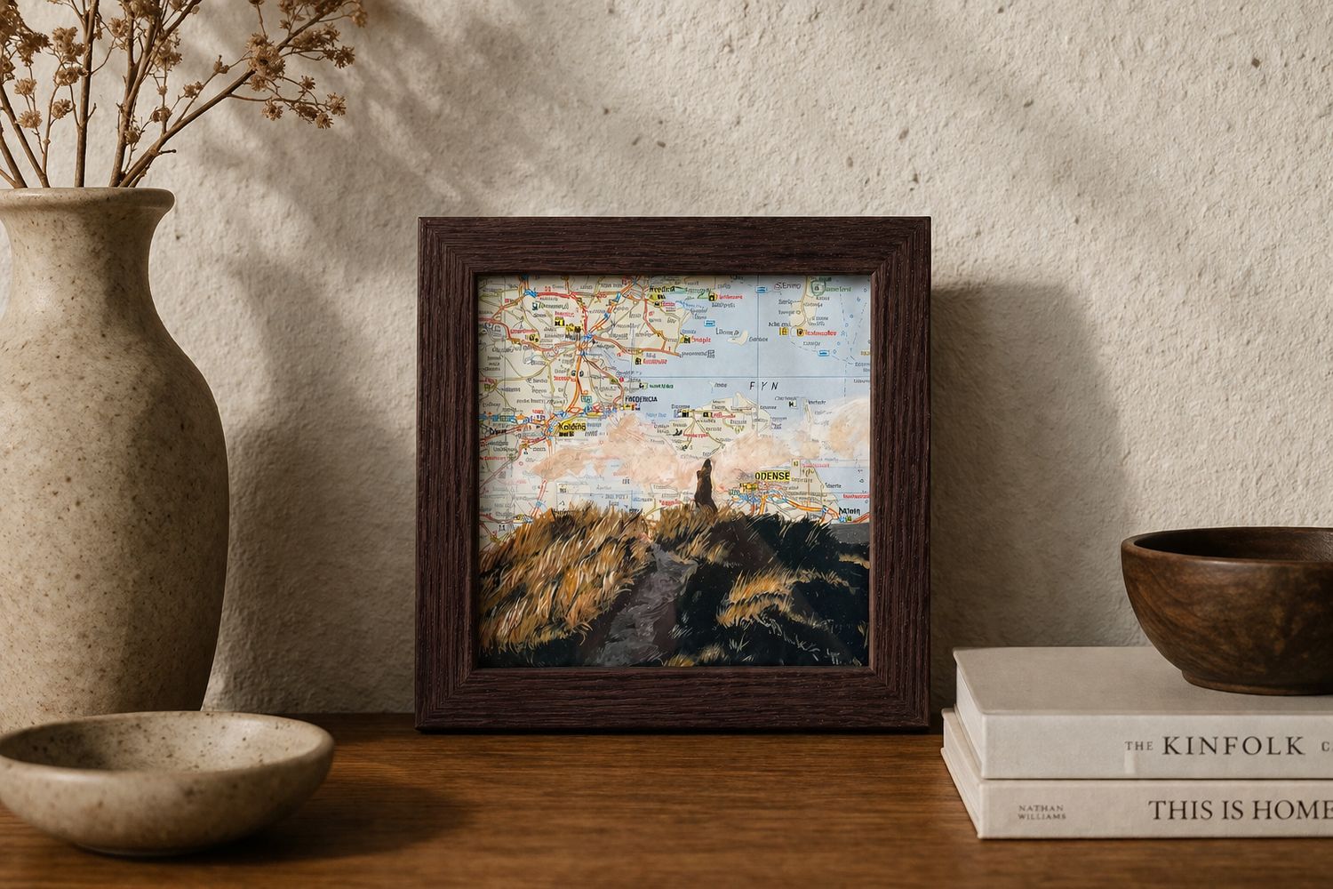 Between the Dunes - origineel kunstwerk op kaart