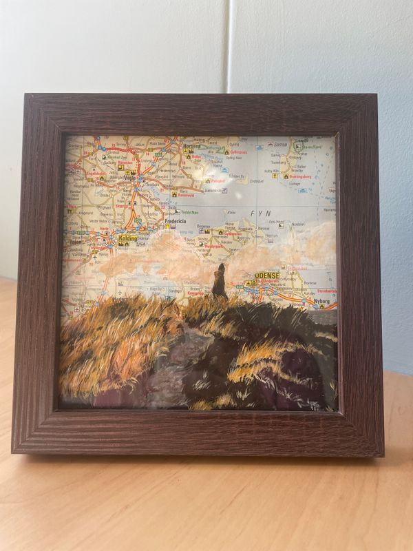 Between the Dunes - origineel kunstwerk op kaart