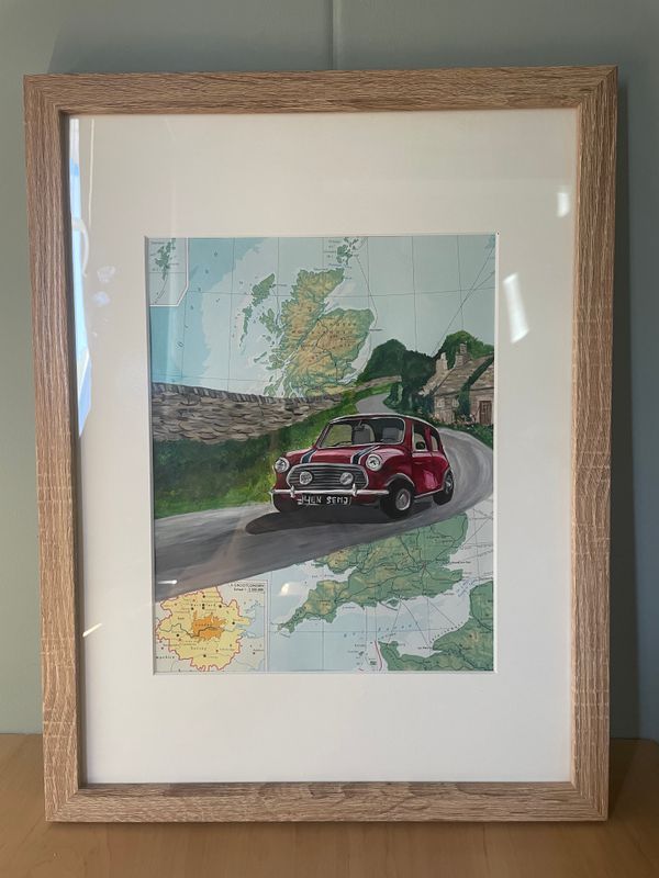 Road to Somewhere – origineel kunstwerk op kaart