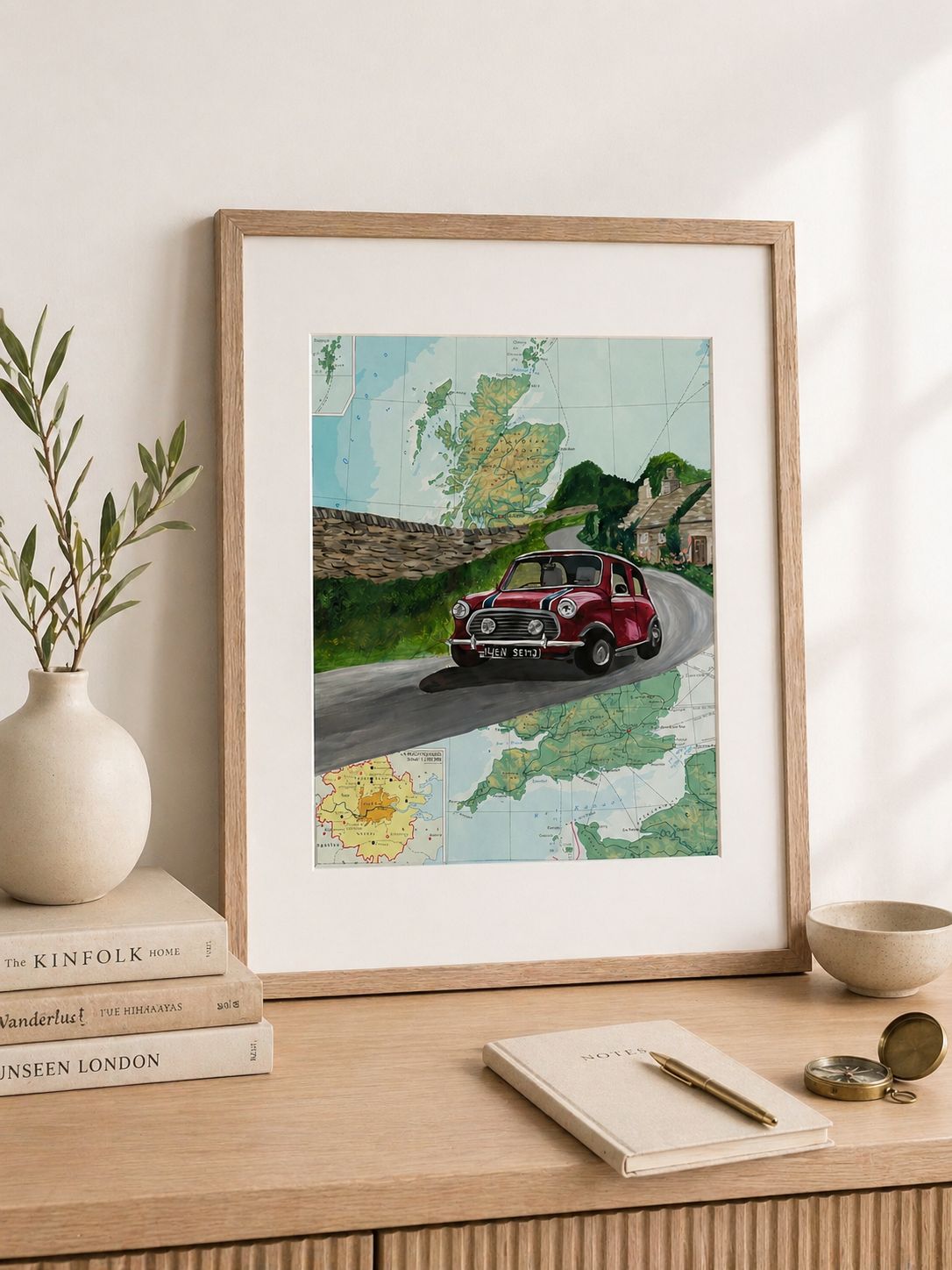 Road to Somewhere – origineel kunstwerk op kaart