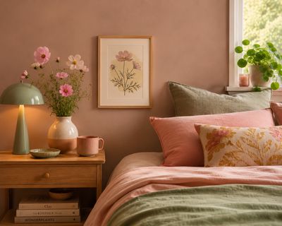Cosmea – botanische bloemenposter met handgetekende bloem