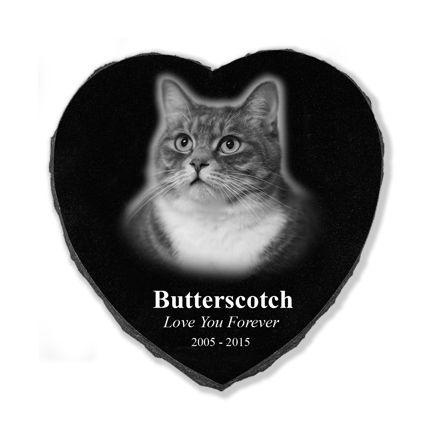 Granite Pet Marker  - Heart - 9&quot;x8.5&quot;